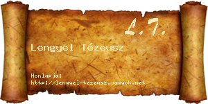 Lengyel Tézeusz névjegykártya
